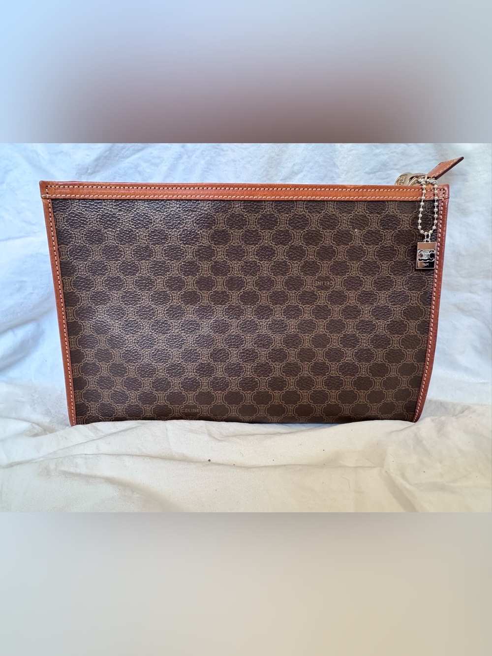 CELINE PARIS BROWN TAN MACADAM MONOGRAM